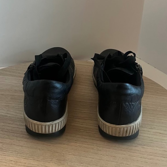 Remonte Soft Black Leather Sneakers Shoes Women’s Size 44 Comfort Casual Zip - Picture 4 of 8